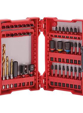 跨境热销40件套击冲波钻驱动器套件一字63668十字磁方四星型性钻