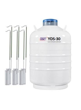 YDS-30贮存型液氮罐 液氮生物容器超长保存期 BMT铝制容器液氮罐