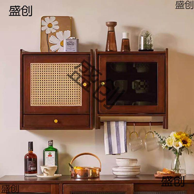 新款吊柜壁柜无品牌/厨房餐厅储古物柜实木纳卫生间浴墙室上壁挂
