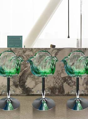 明树16脂妆花瓣吧台透椅创意餐椅靠背轻奢高端吧椅设计子师落地化