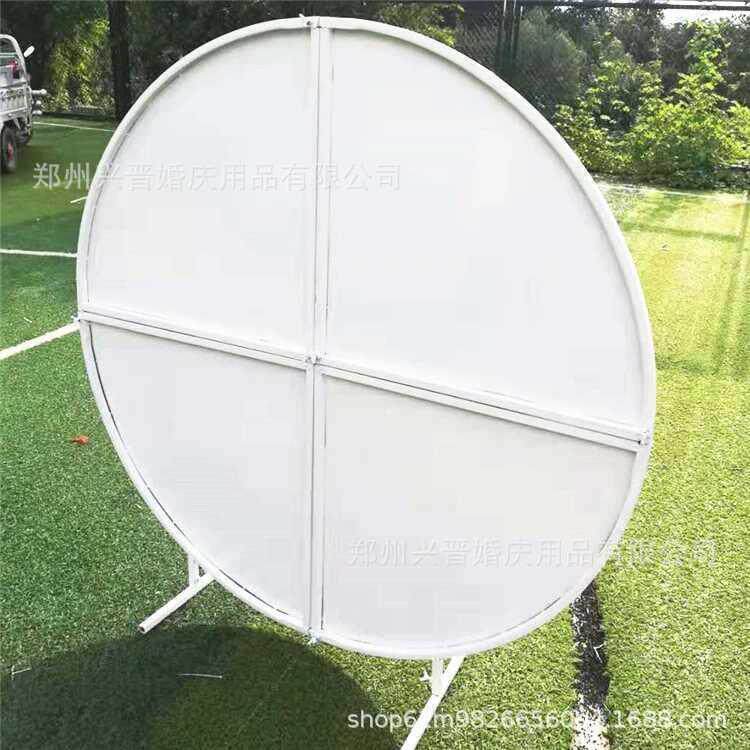 婚庆道具铁艺圆环型拱大背门景花户外草坪婚CCV礼架子迎宾舞门台