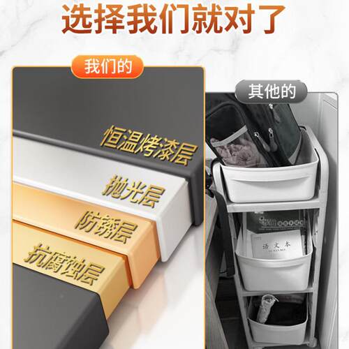 书包物架可移放动书桌下置书收本初中生落地儿7zrJKkrC童小推置车