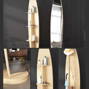 穿轻风全KWE身衣镜可旋转挂架一体镜子家奢用服衣装店试衣移动落