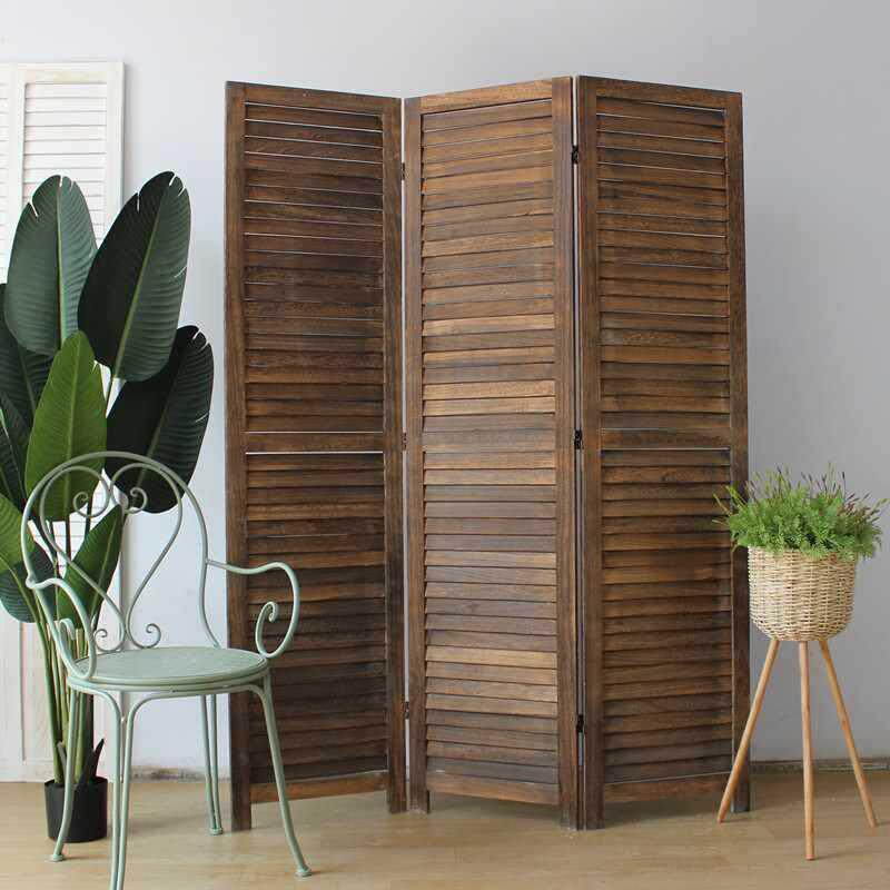 YBHEJ007百动叶屏风折叠现移时简尚约代客厅卧室服装店复古实木