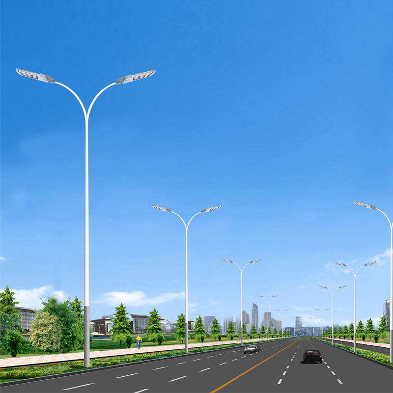户外防水电高路市灯W12米13米200双臂led路灯高ELM低臂路灯杆价杆