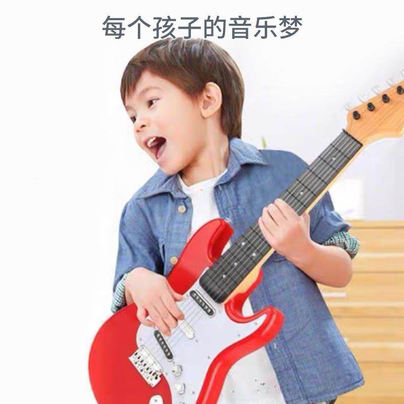 儿童仿真乐器多功能电子具吉贝斯可MDG弹他奏玩互宝宝-岁动