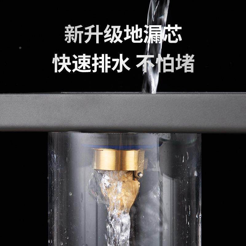 双排水长条地漏地长条形隐形双大排量下水孔淋浴房卫漏生间阳台隐