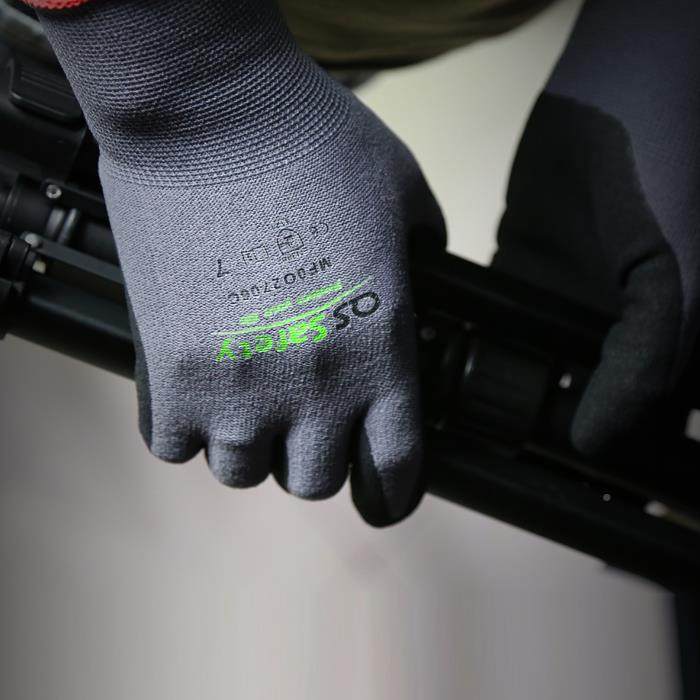 6双】Q强生5针氨纶丁腈磨砂劳保手套耐磨地防滑机械S维1315修工物