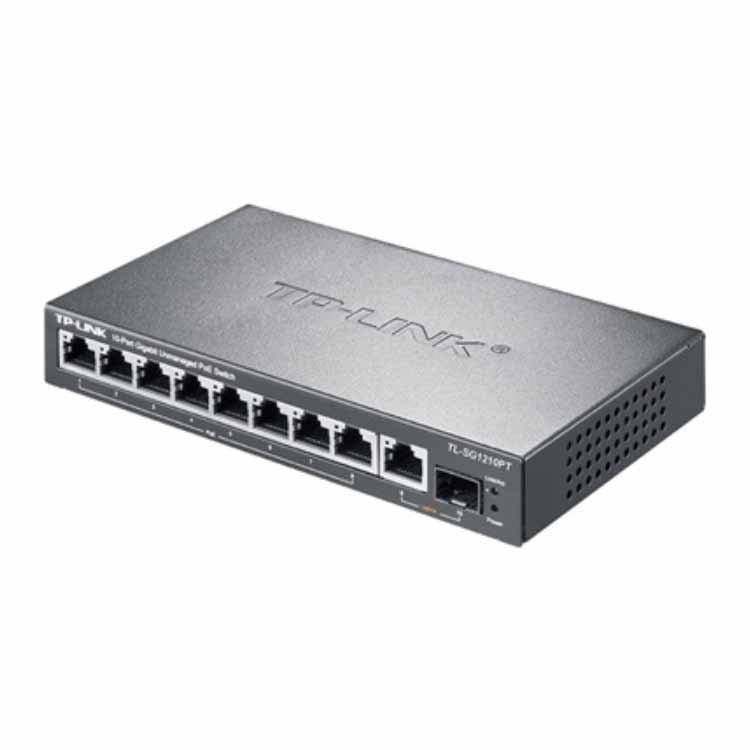 TP-LINK TL-SG1210PT全千兆8口POE供电交换机 大功率以太网交换机