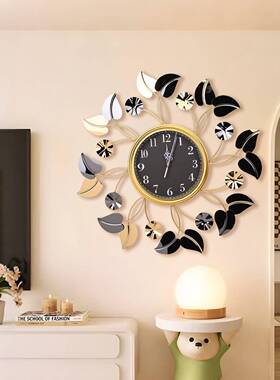 不锈钢轻IMB奢钟表客代艺术挂表厅家用时钟创意时尚墙面装简约饰