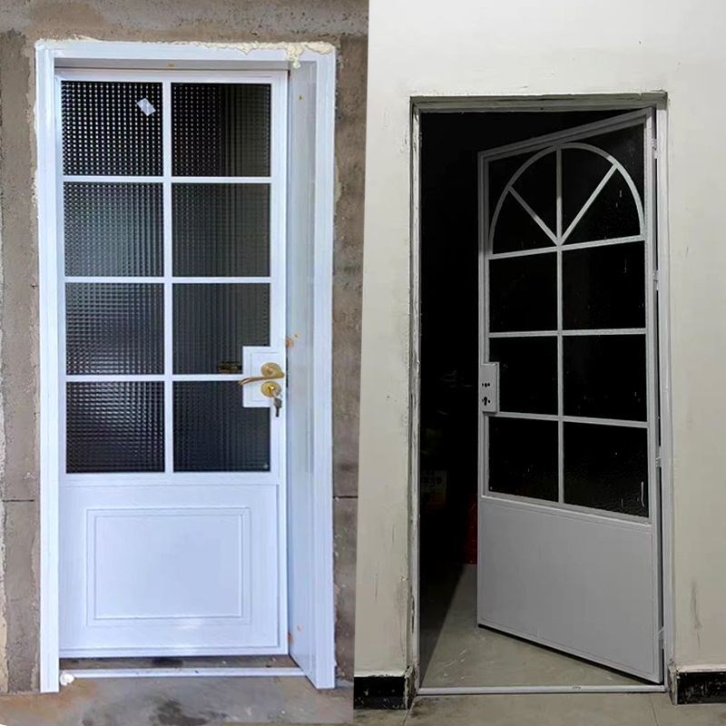 复古法式铁艺玻璃门卫生间门厕所门书房门拱形包厢门店铺门定制门