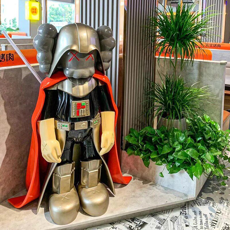 kaws黑武士白兵摆件潮流公仔卡通雕塑电影院电竞酒店酒吧开业装饰