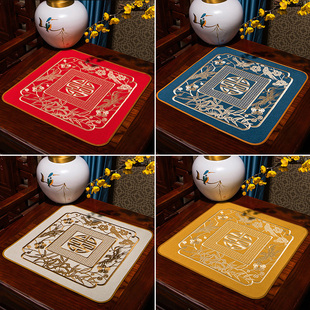 花瓶垫布艺餐垫装饰餐桌垫隔热垫中式杯垫奢华棉麻刺绣托盘垫碗垫