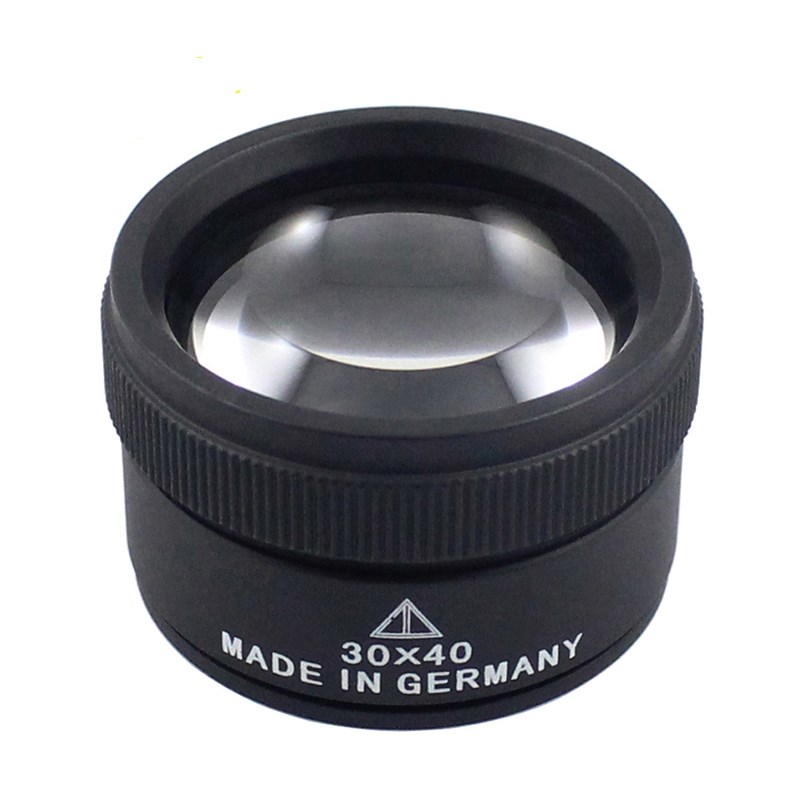 30X40MM德国工艺放大镜 双层镜片30倍古玩玉器翡翠鉴定精密放大镜