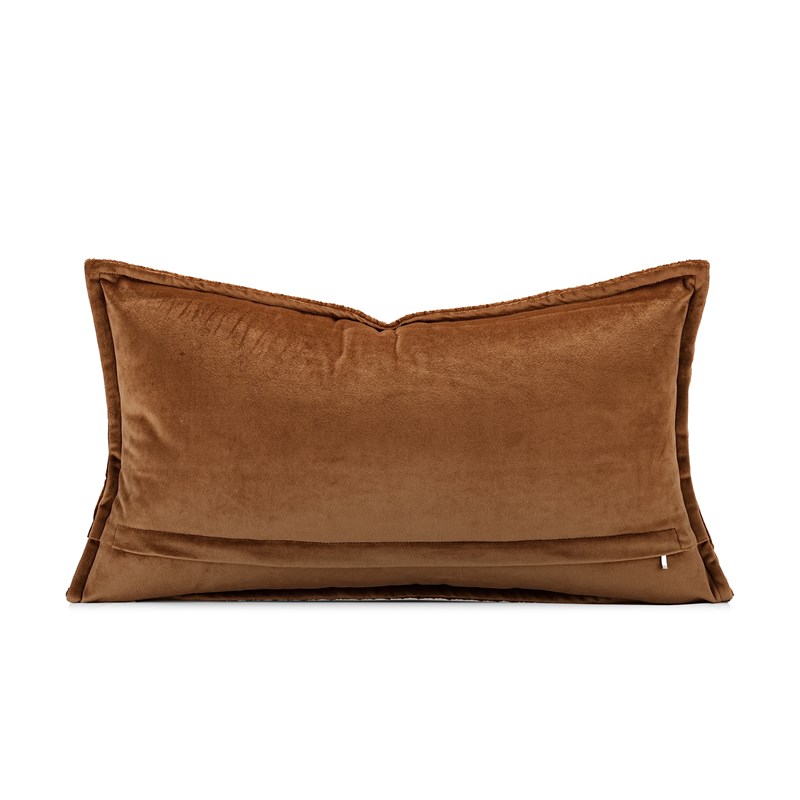 柏洛斯家居 焦糖色立体褶皱感沙发样板间酒店创意长抱枕床头腰枕