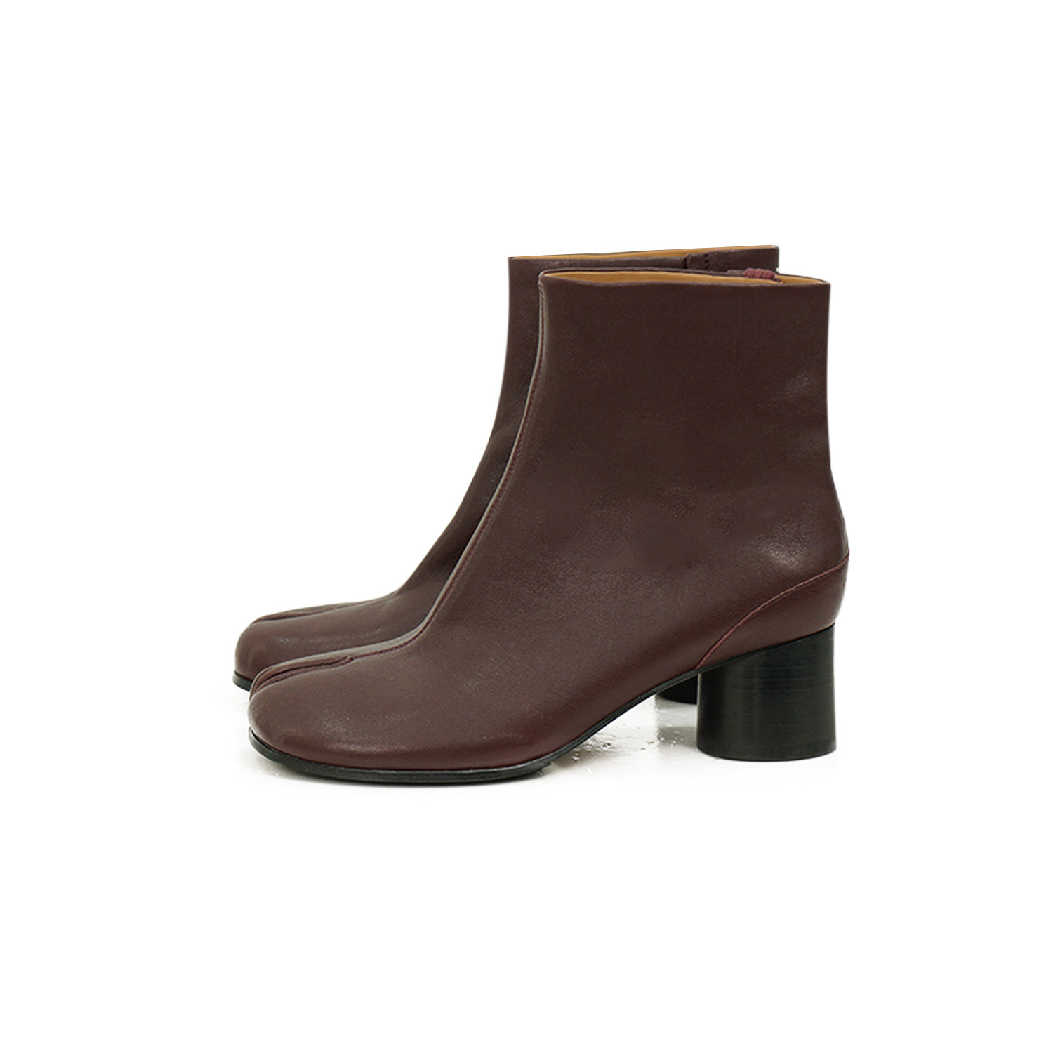 【二米粉丝专享】马蹄分趾靴羊皮高跟中筒靴短靴0X26C0030