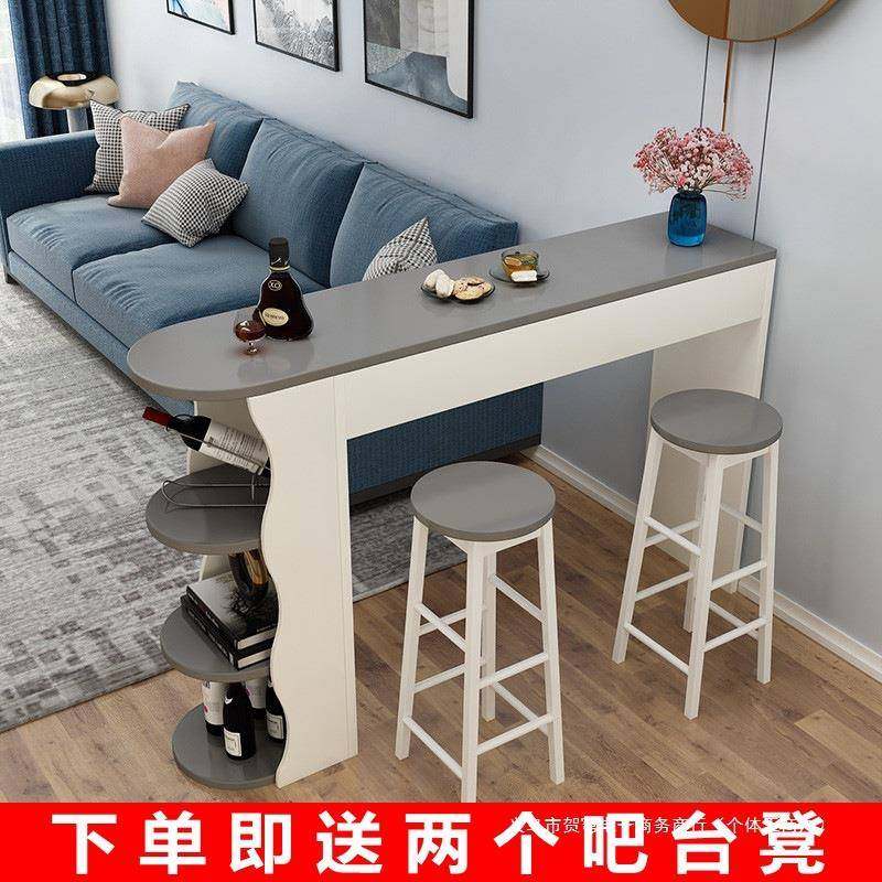 小户型吧台桌家用简约现客玄小吧台沙QUK发边代几餐厅轻奢关隔厅