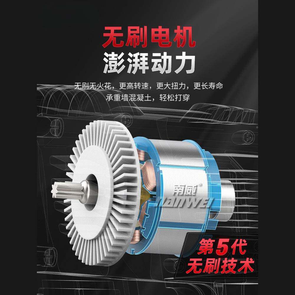 南威无刷锂两电锤XID冲钻用重电型混凝土充电击式无线工业电镐电图片