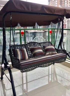 户外铁艺家摇用庭院秋千民宿双人QEN童秋千吊椅椅室内台成人儿阳