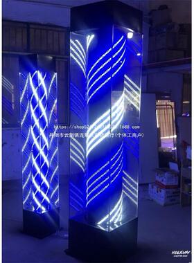 转灯亮超落亮RGP地转灯大旋转灯理发店发店网红发廊转美灯超门口