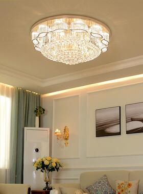 客水晶10523灯现代简LED灯吸顶灯轻奢大气家用欧约式圆形餐厅厅卧