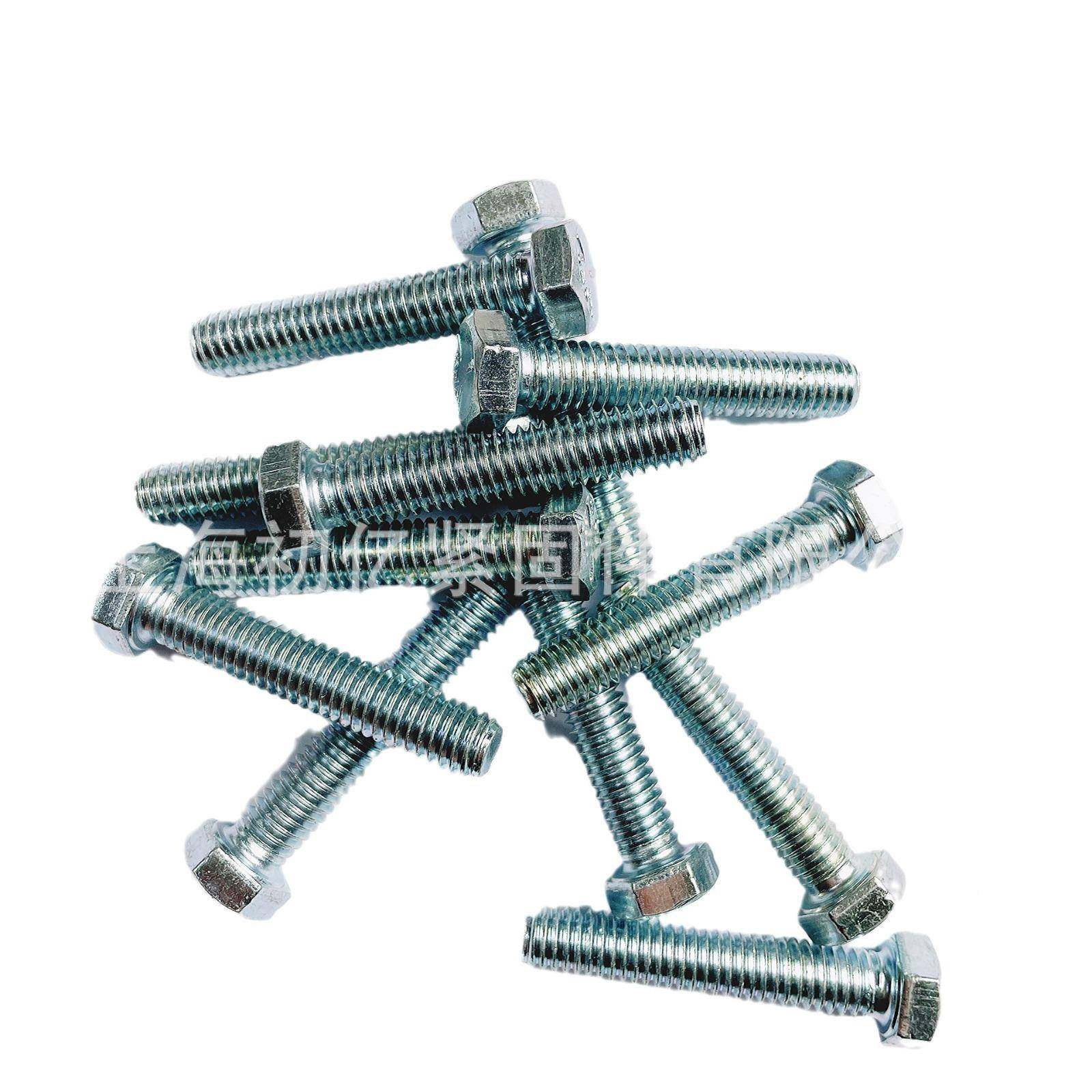 UNC美制外六螺角螺栓5级兰白锌1/4~/16~/~87GU/16英制镀锌5丝A10