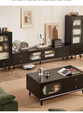 电视合柜实木几客厅茶组卧收57889纳轻奢主卧复古电视室柜
