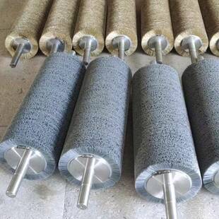 工业刷镀铜钢丝刷辊不锈钢丝辊536械打刷磨镀铜毛辊工业机抛光辊