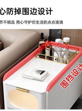 发沙发边几柜奢红小茶几侧网边柜夹缝岩板客厅沙PFS45390旁边轻角