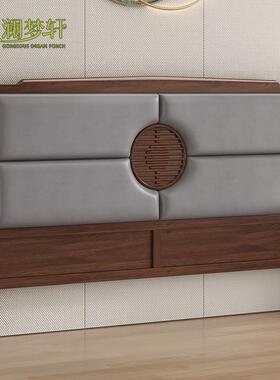 IL202新款F77SS9JM新中式实床头板包简约现木代3小空间创意软床头