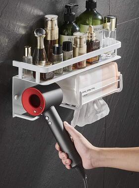 太铝浴室置物架洗脸巾37835纸架空吹间风机架卫生壁挂厕所收纳免