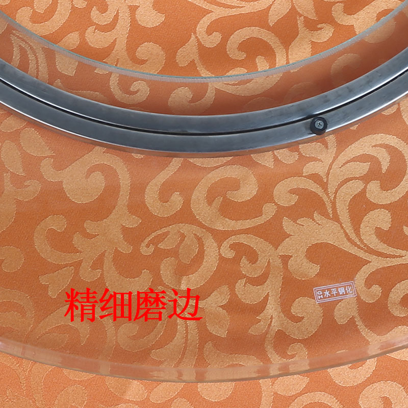 火锅转盘 钢化玻璃圆桌 餐桌空心转盘 中开洞转盘圆桌面带孔