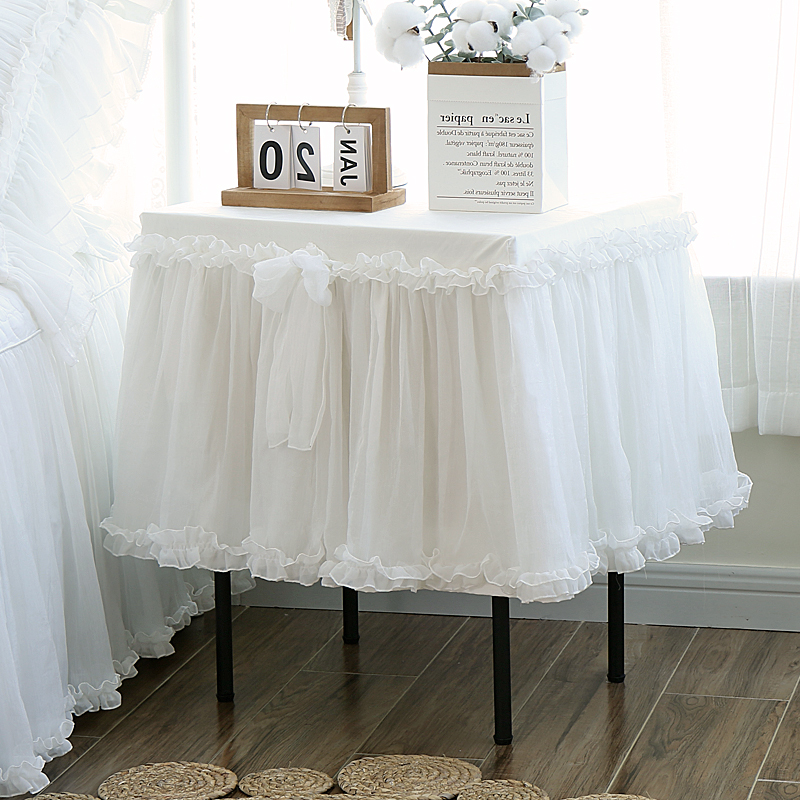 巧致生活 伊丽莎白床头柜罩套保险柜盖布蕾丝高端结婚全包防尘罩