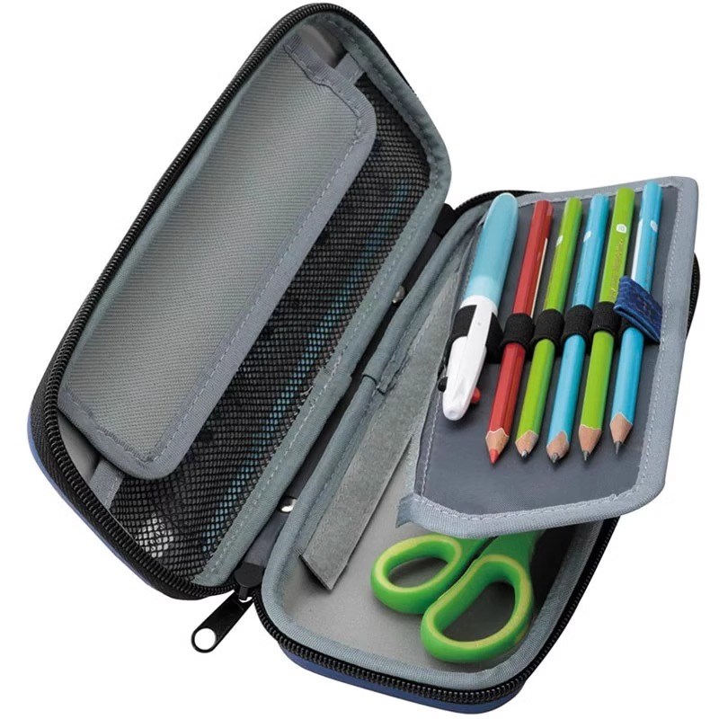 Rymy藤井EV笔袋盒碳纤纹文具盒FSB1大容量层带笔帘PU防污