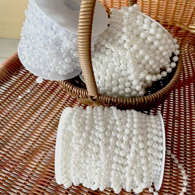 花束珍珠链装饰鲜花礼盒花盒花艺材料花店diy用途卷装珍珠串配饰