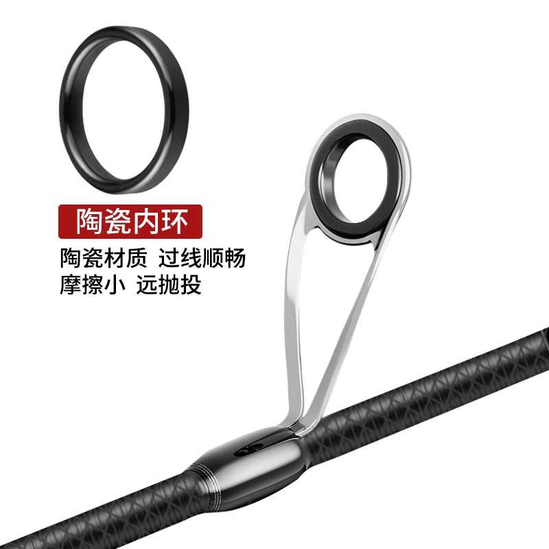 RUKE路亚竿泛用远投轻量化碳素直柄ML鲈鱼鳜鱼翘嘴鱼杆装入门