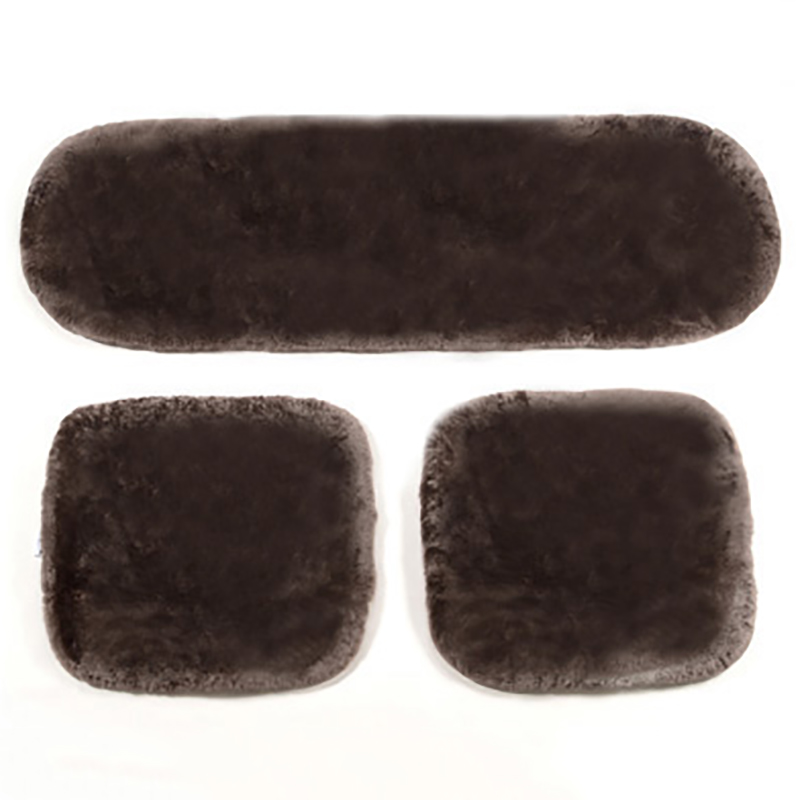 冬季纯羊毛汽车坐垫短毛绒三件冬天保暖无靠背单片后排座椅垫子