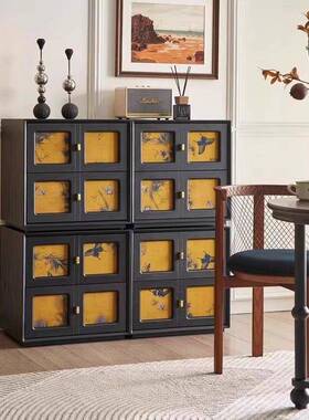 中古风柜斗家法式实木电视纳柜用储物收组合卡门柜香云纱96138床