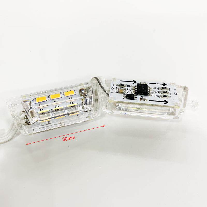 马汽车LED七改彩泪灯水晶款日行眼灯带流水跑转向0190大灯装伸缩