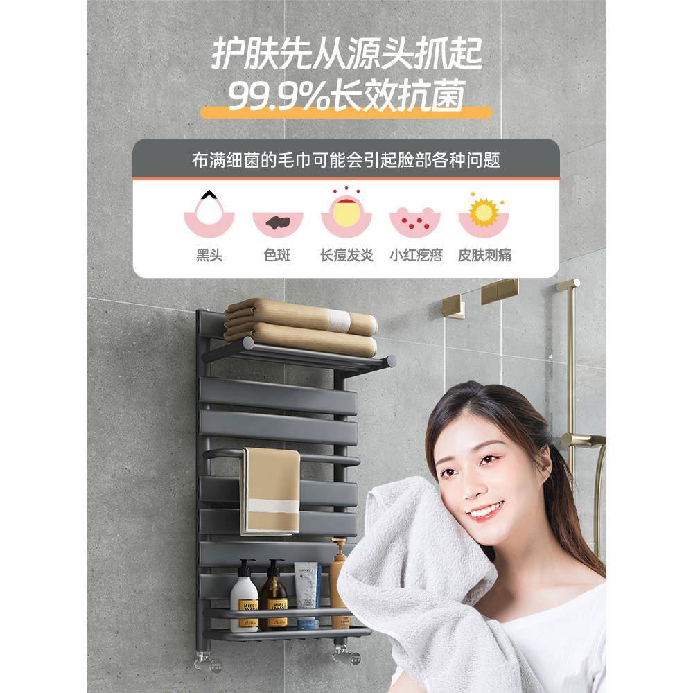 洛德铜铝复暖合TLZW小背篓阿暖气片家集中供用卫生间置物架水暖毛