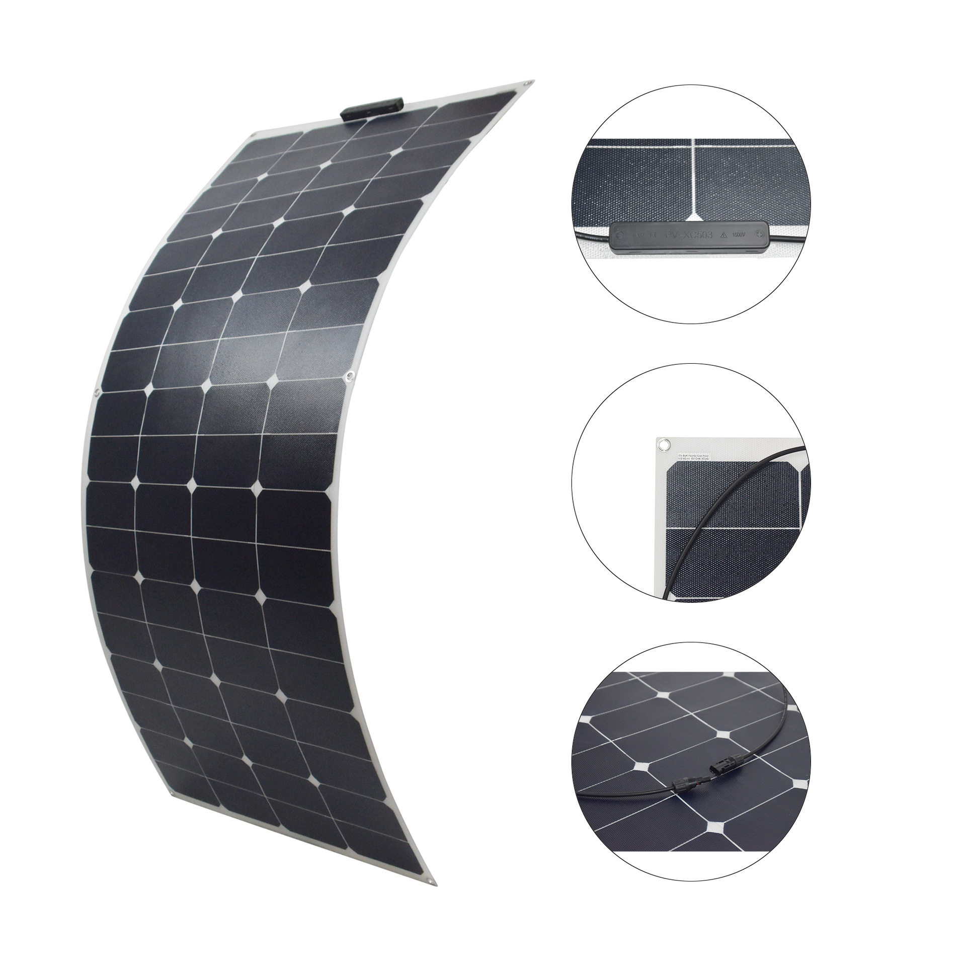 柔性太阳能板Sunpower太阳能电池光伏发电板批发车顶轮船太阳能