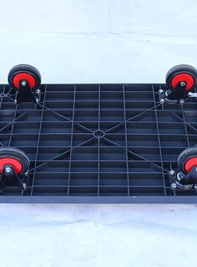 平大板60*90黑色ERQ仓货库拣车搬运货流静音小推物车手拖车仓库推