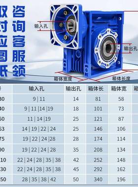 NM减/RV30/4GFT0/50齿/63/7590步进伺服蜗轮蜗杆减速机涡轮速器轮