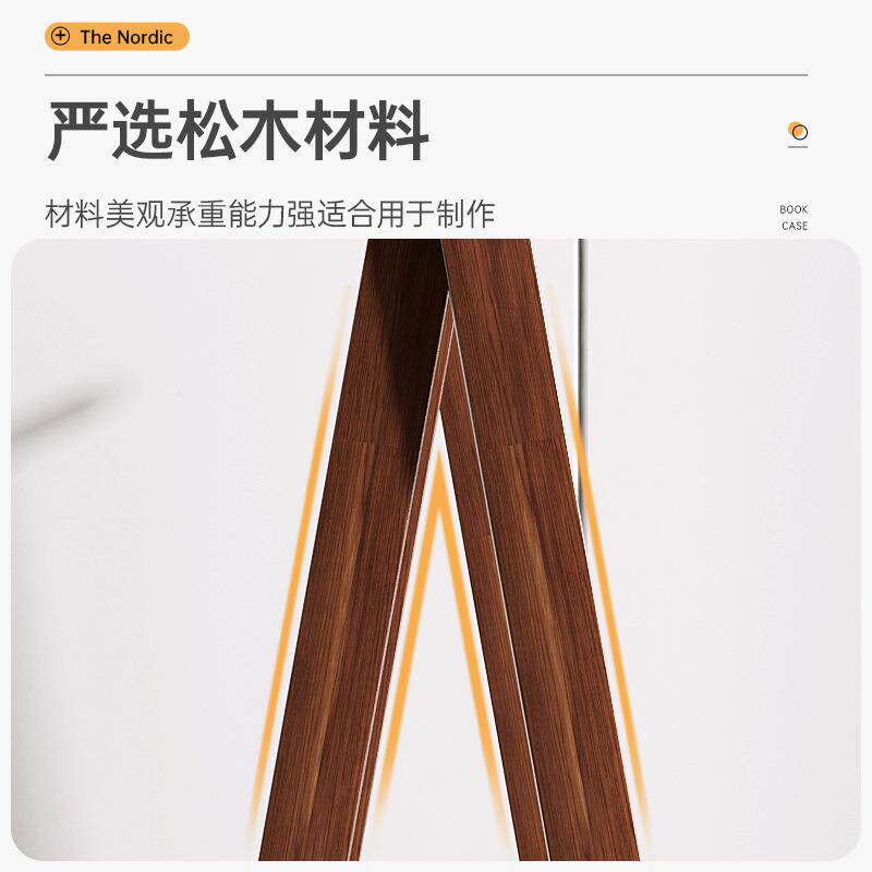 松木衣衣帽架子家用卧落地衣架杆室房间挂衣架室内简PVJ易晾服架
