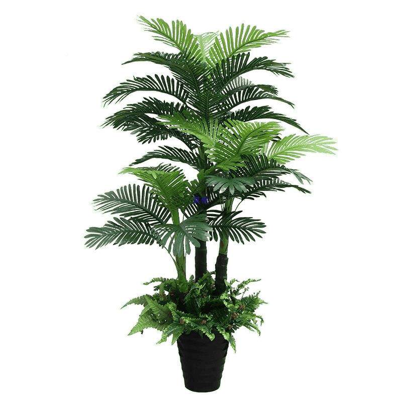 绿植客厅落地式假花TYH盆内栽假植物发财室散树葵大盆景尾跨境