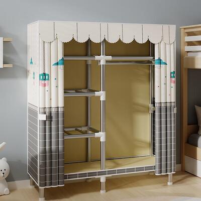 衣柜家用卧室租屋简易36137组装宿舍布衣柜拉链出加高加款厚结实