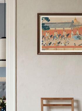 孙温红楼梦复古新中术al202403式艺挂餐厅关墙玄面画装饰卧室壁画