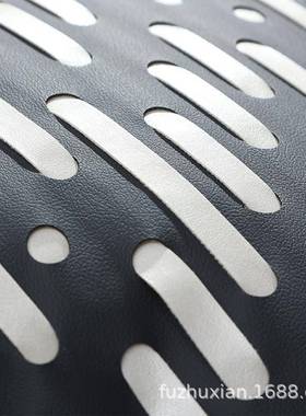 现代简枕黑白色沙发抱枕样板间别墅约客厅靠垫设镂空皮条计95197