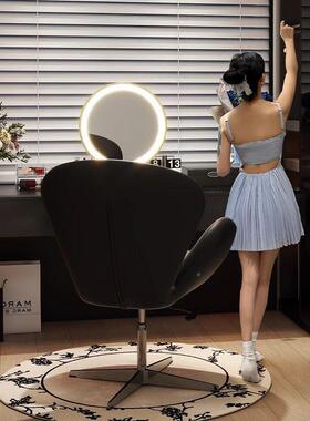 风专化妆椅家用卧室34249梳妆帽台椅子奶油公主用衣间可升降旋转