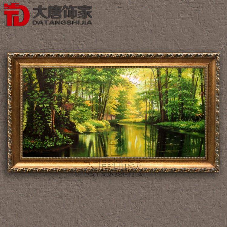 M37高品质玄典风风景油画欧式客厅关卧室装饰画纯古手绘水油画M16